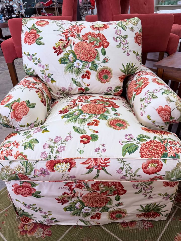 Mason-Art New York Custom Chair & Ottoman with Down Cushions – Estate Quality