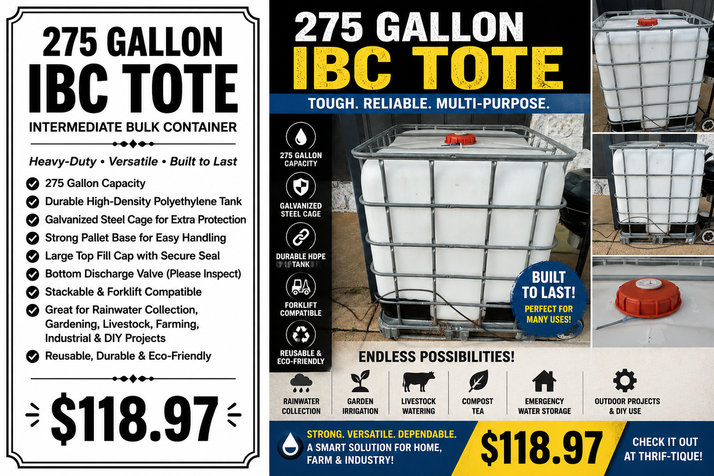 275-Gallon IBC Tote