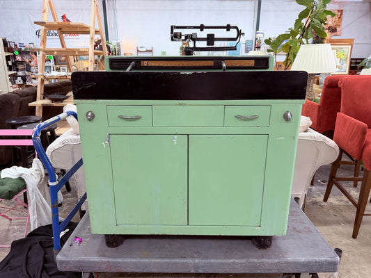 Vintage 1930s W.D. Allison Pediatric Examination Cabinet with Infant Scale