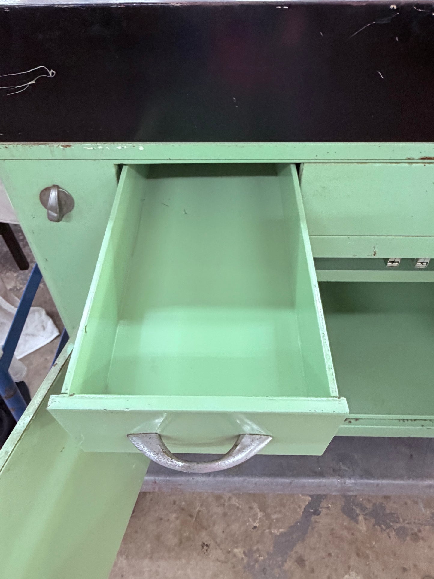 Vintage 1930s W.D. Allison Pediatric Examination Cabinet with Infant Scale