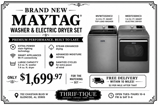 Brand New Maytag Smart Washer & Electric Dryer Set – 5.3 cu. ft. Washer / 7.4 cu. ft. Electric Dryer